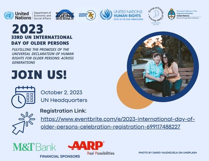 33rd un international day of older persons flyer
